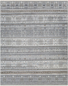 Pompei 108 X 72 inch Pewter Rug, Rectangle