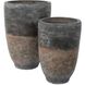Emberwash Charcoal Tones with Warm Earthy Undertones Planters, Set of 2