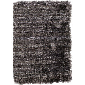 Merlot 36 X 24 inch Black and Gray Area Rug, Polyester