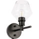 Gene 1 Light 6 inch Black Wall sconce Wall Light
