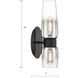 Flame Sconce Wall Light in Matte Black