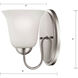 Conway 1 Light 8 inch Brushed Nickel Vanity Light Wall Light