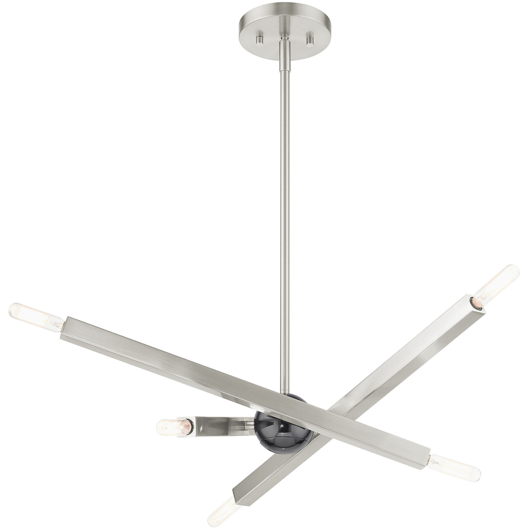 Monaco 6 Light 18 inch Brushed Nickel Chandelier Ceiling Light