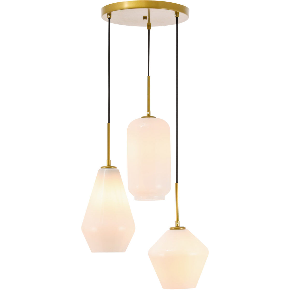 Rochester 3 Light 17 inch Brass Pendant Ceiling Light