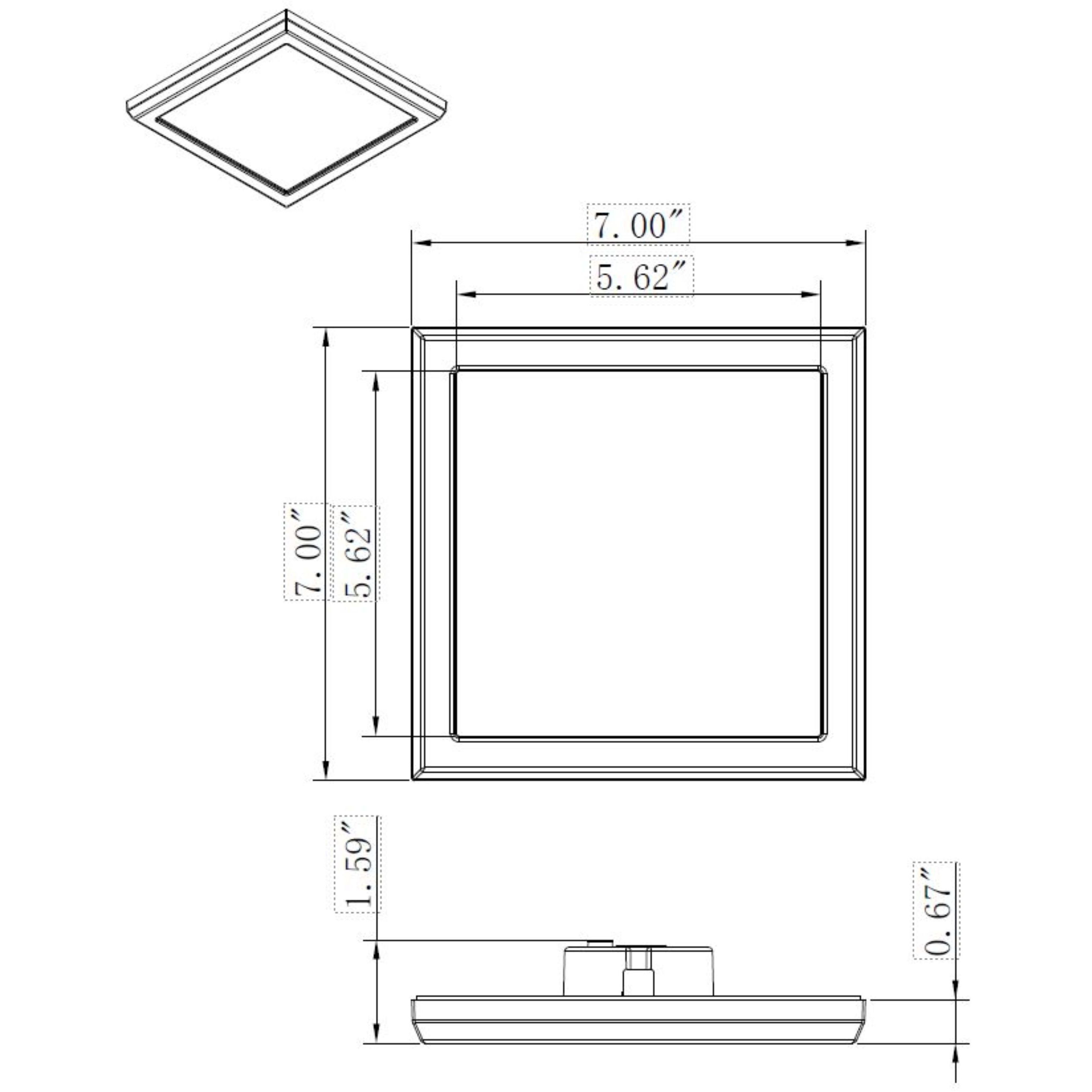Blink LED 7 inch Brushed Nickel Flush Mount Ceiling Light