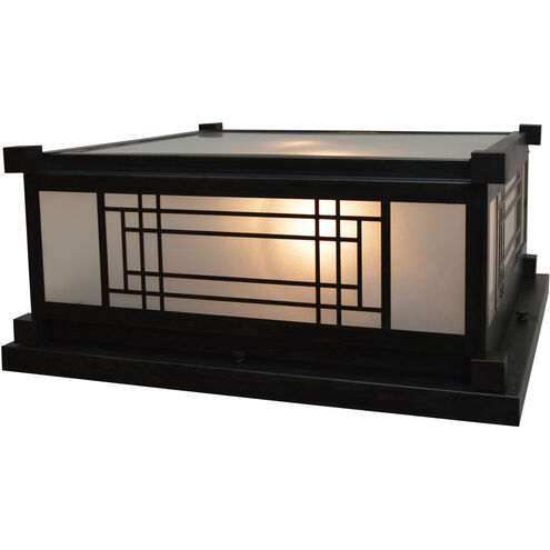 Scottsdale 2 Light 7 inch Pewter Column Mount in Almond Mica