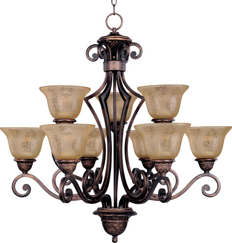 Symphony 9 Light 32 inch Oil Rubbed Bronze Multi-Tier Chandelier Ceiling Light