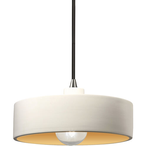 Radiance Collection 1 Light 12 inch Brushed Nickel Pendant Ceiling Light
