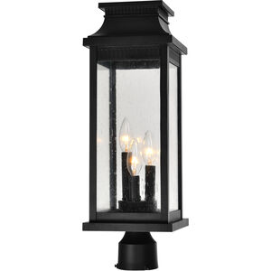 Milford 3 Light 22 inch Black Outdoor Post Lantern