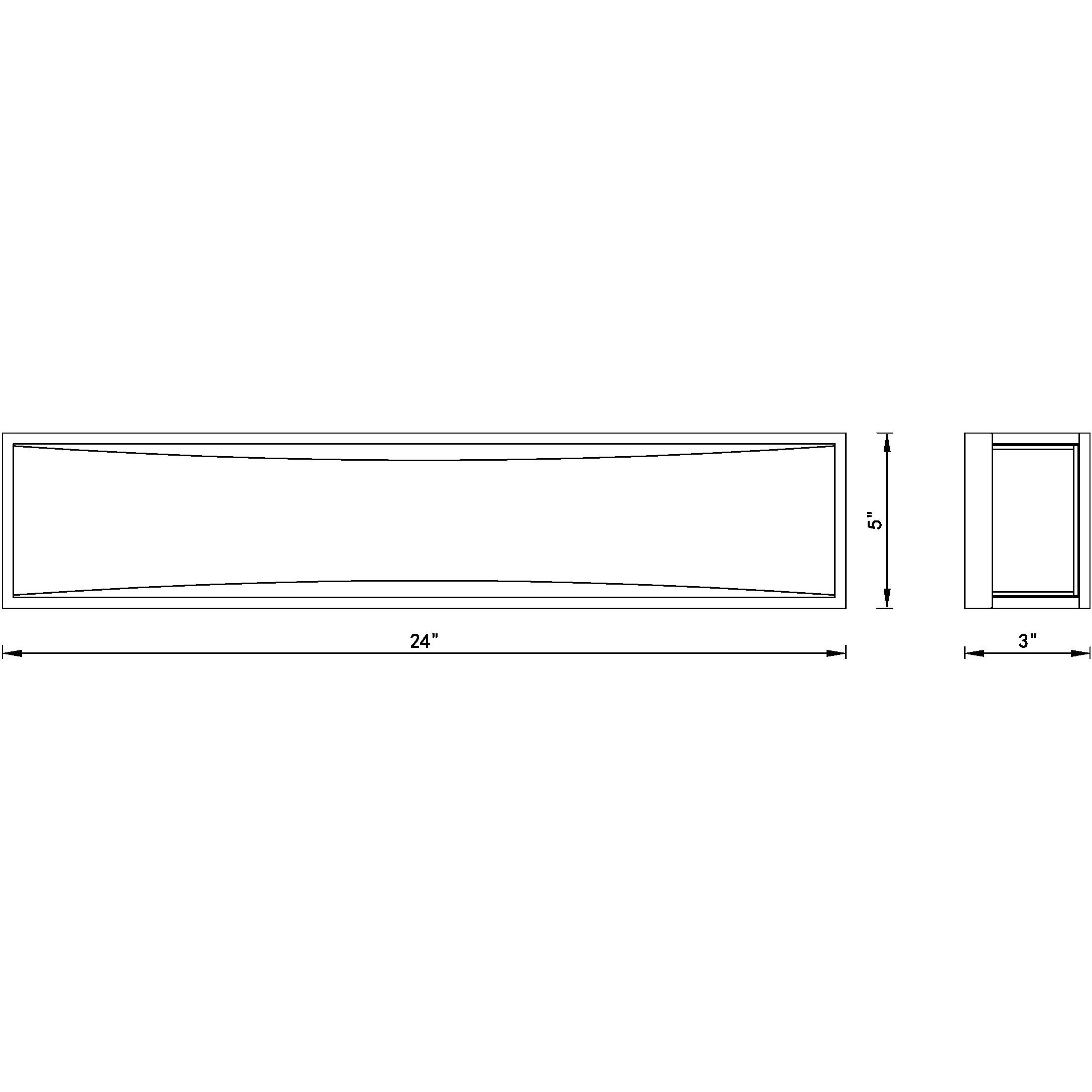 Baden LED 24 inch Chrome Vanity Wall Light