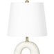 Slinkly 21.5 inch 150.00 watt White Table Lamp Portable Light