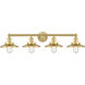 Railroad 4 Light 35 inch Satin Gold Bath Vanity Light Wall Light