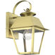 Wentworth 1 Light 12.5 inch Natural Brass Outdoor Small Wall Lantern
