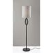 Mayfair 61 inch 100.00 watt Black Wood Floor Lamp Portable Light