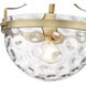 Quinn 1 Light 11 inch Antique Brass Semi-Flush Ceiling Light