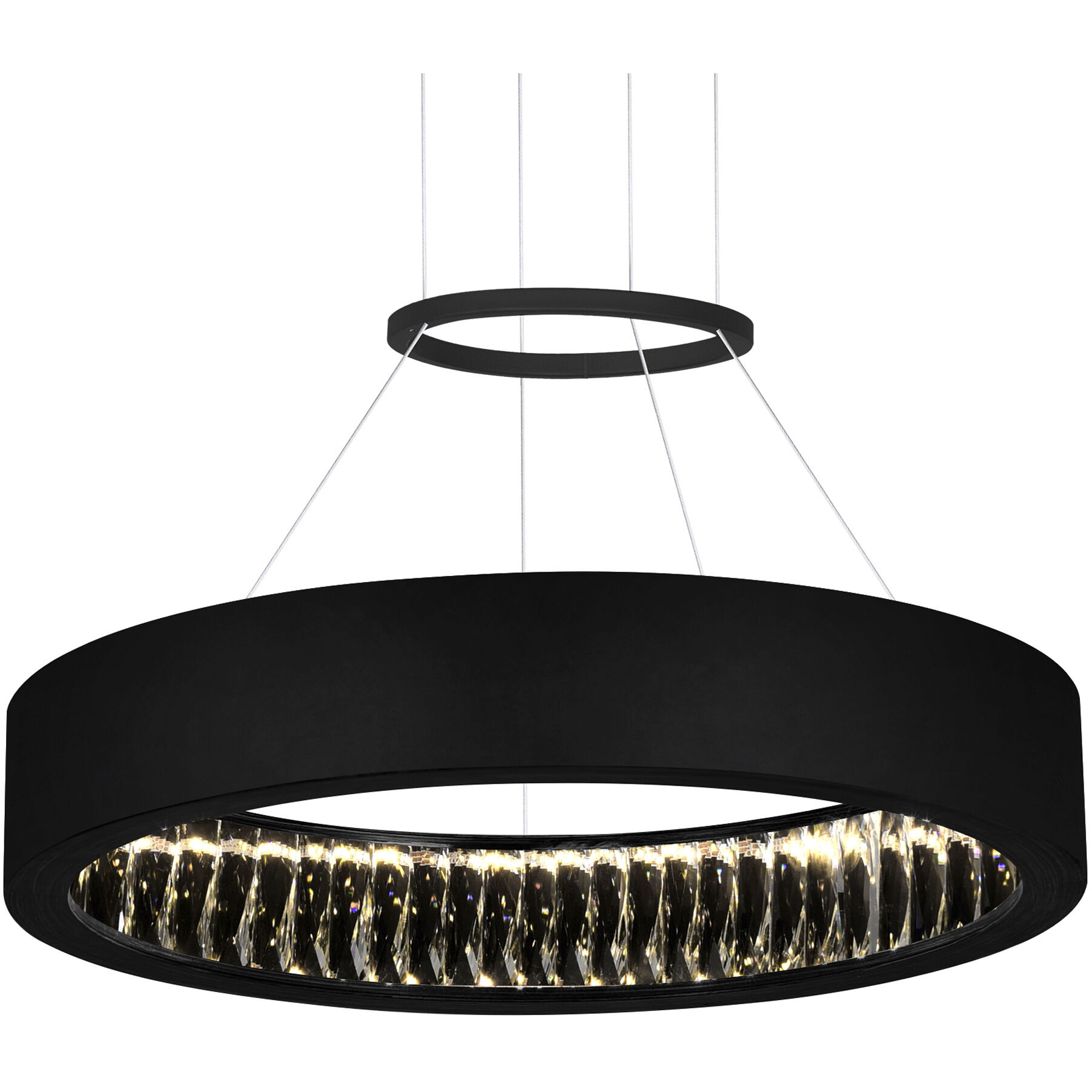 Rosalina LED 20 inch Matte Black Down Chandelier Ceiling Light