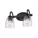 Parrish 2 Light 14 inch Matte Black Bath Vanity Wall Light