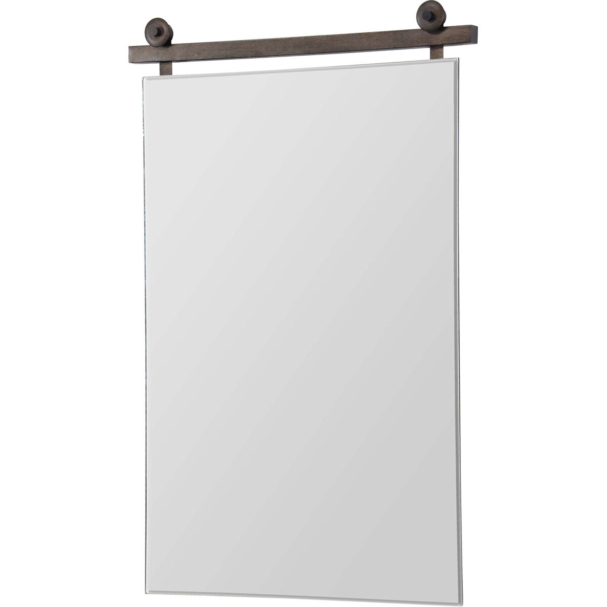 Sersha 40 X 26 inch Graphite Bronze Painted Wall Mirror, Medium Rectangular