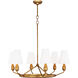 TOB by Thomas O'Brien Ziba 6 Light 32 inch Antique Gild Chandelier Ceiling Light