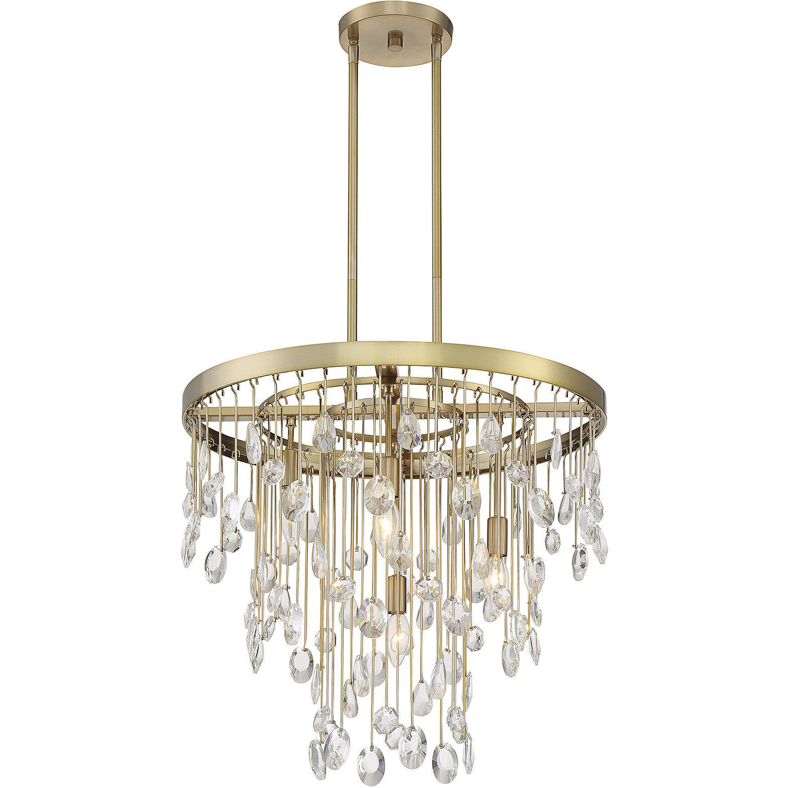Livorno 4 Light 21 inch Noble Brass Chandelier Ceiling Light