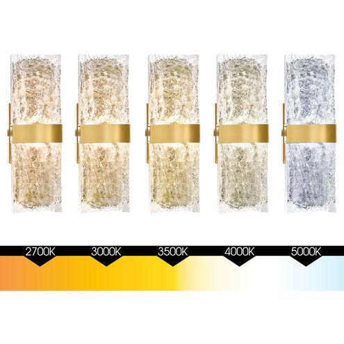 Lava LED 6 inch Brass Wall Light