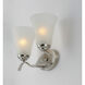 Vital 2 Light 15 inch Satin Nickel Bath Vanity Wall Light