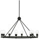 Lansdale 8 Light 34 inch Black with Brushed Nickel Accents Chandelier Ceiling Light