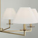 Gilda 6 Light 39.75 inch Aged Brass Chandelier Ceiling Light