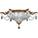 Milano 2 Light Florentine Bronze Flush Mount Ceiling Light in Florentine Bronze Cast, Radiance