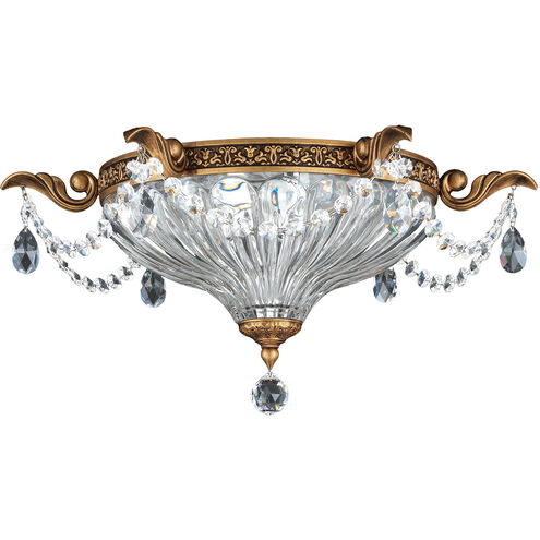 Milano 2 Light Florentine Bronze Flush Mount Ceiling Light in Florentine Bronze Cast, Radiance
