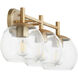 Lyon 3 Light 24 inch Aged Brass Vanity Light Wall Light