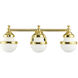 Oldwick 3 Light 24 inch Polished Brass Vanity Sconce Wall Light