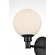 Cordelia 1 Light 6 inch Black Bath Sconce Wall Light