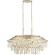Kalani 9 Light 42 inch French Gold Linear Pendant Ceiling Light, Smithsonian Collaboration
