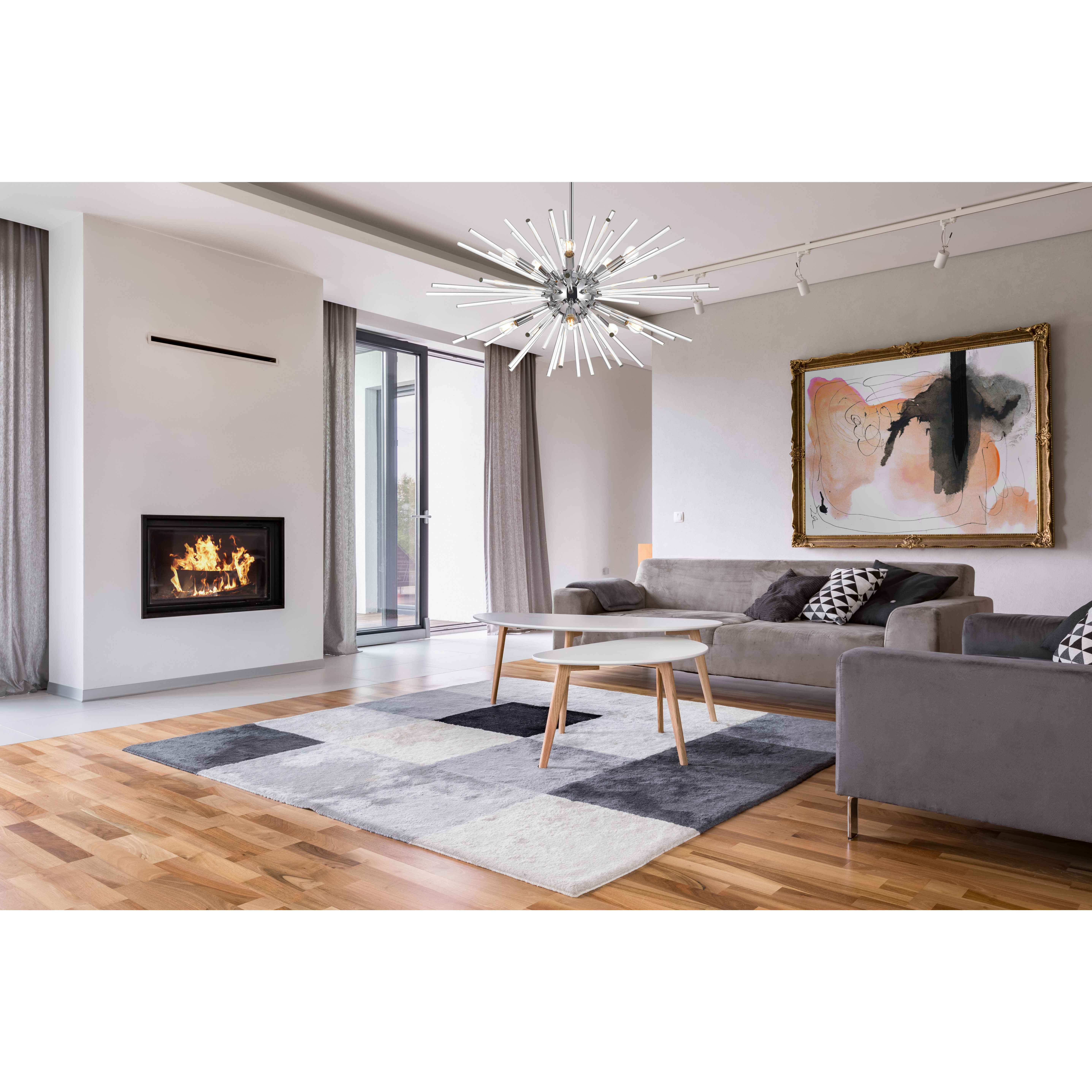 Sienna 10 Light 32 inch Chrome Pendant Ceiling Light