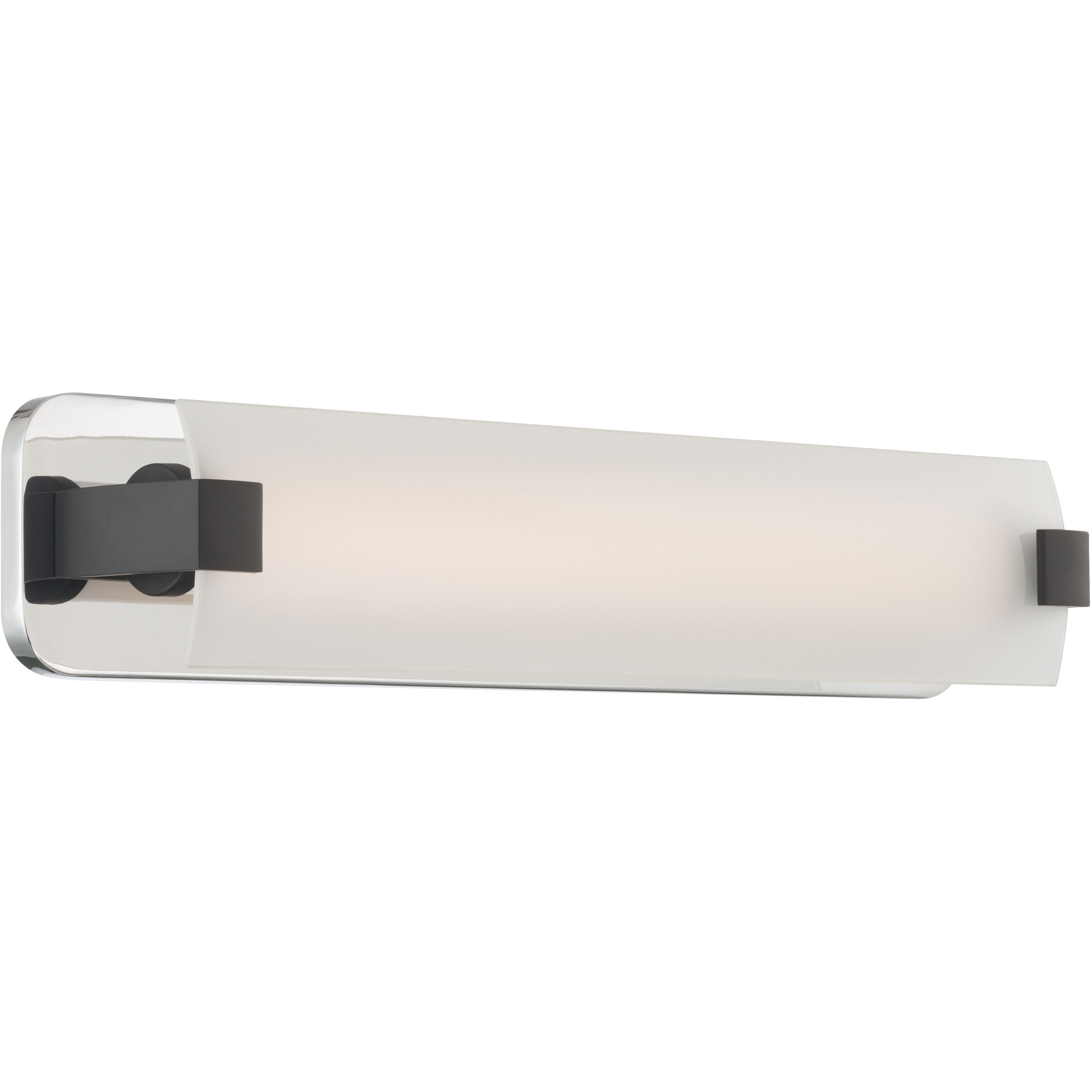 Arclume LED 24 inch Chrome and Dark Matte Black Bath Bar Wall Light