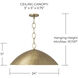 Francesca LED 24 inch Feathered Gold Pendant Ceiling Light