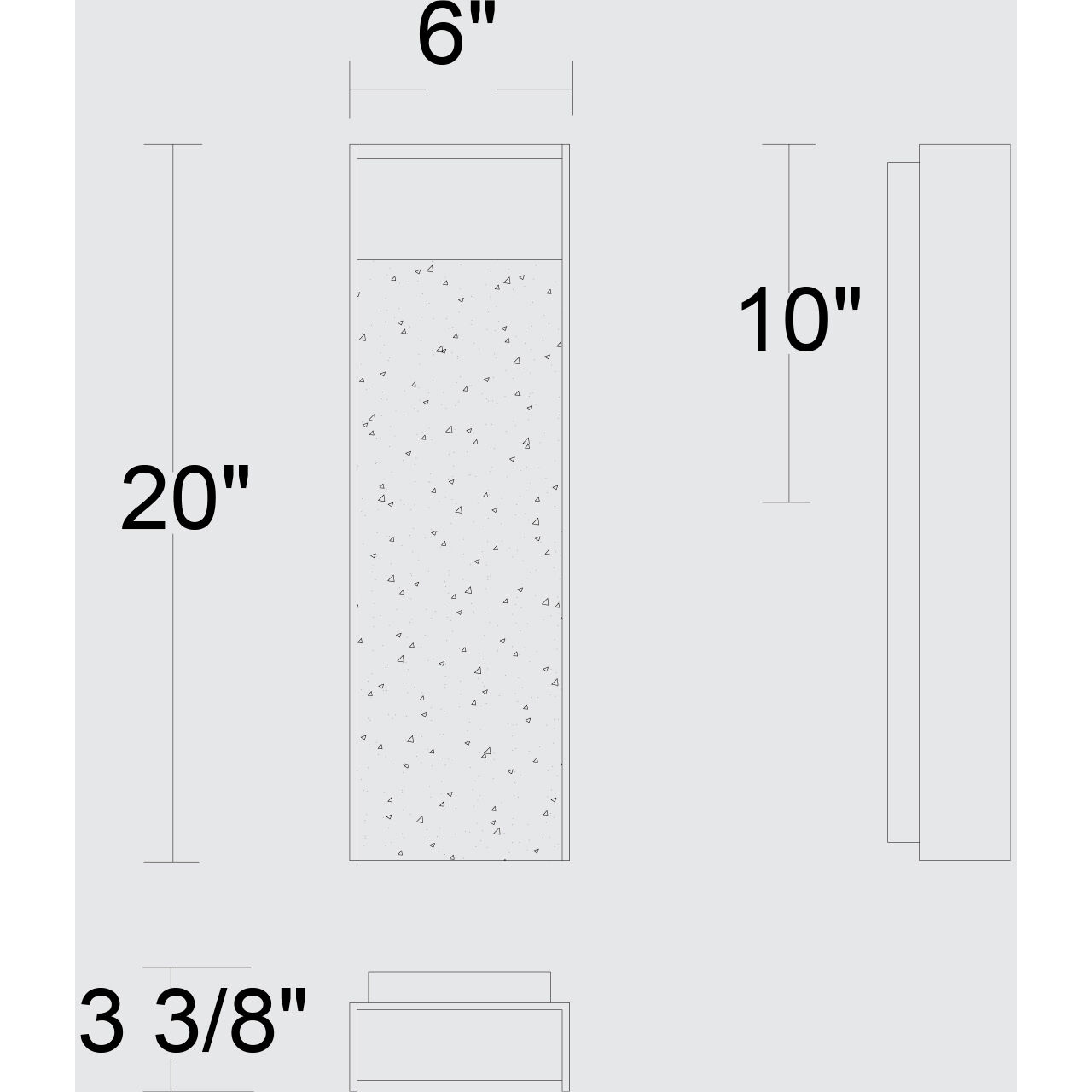 Terrazzo LED 20 inch Brushed Aluminum Outdoor Wall Sconce
