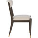 Arlan Coffee Brown/Antique Brass Side Chair