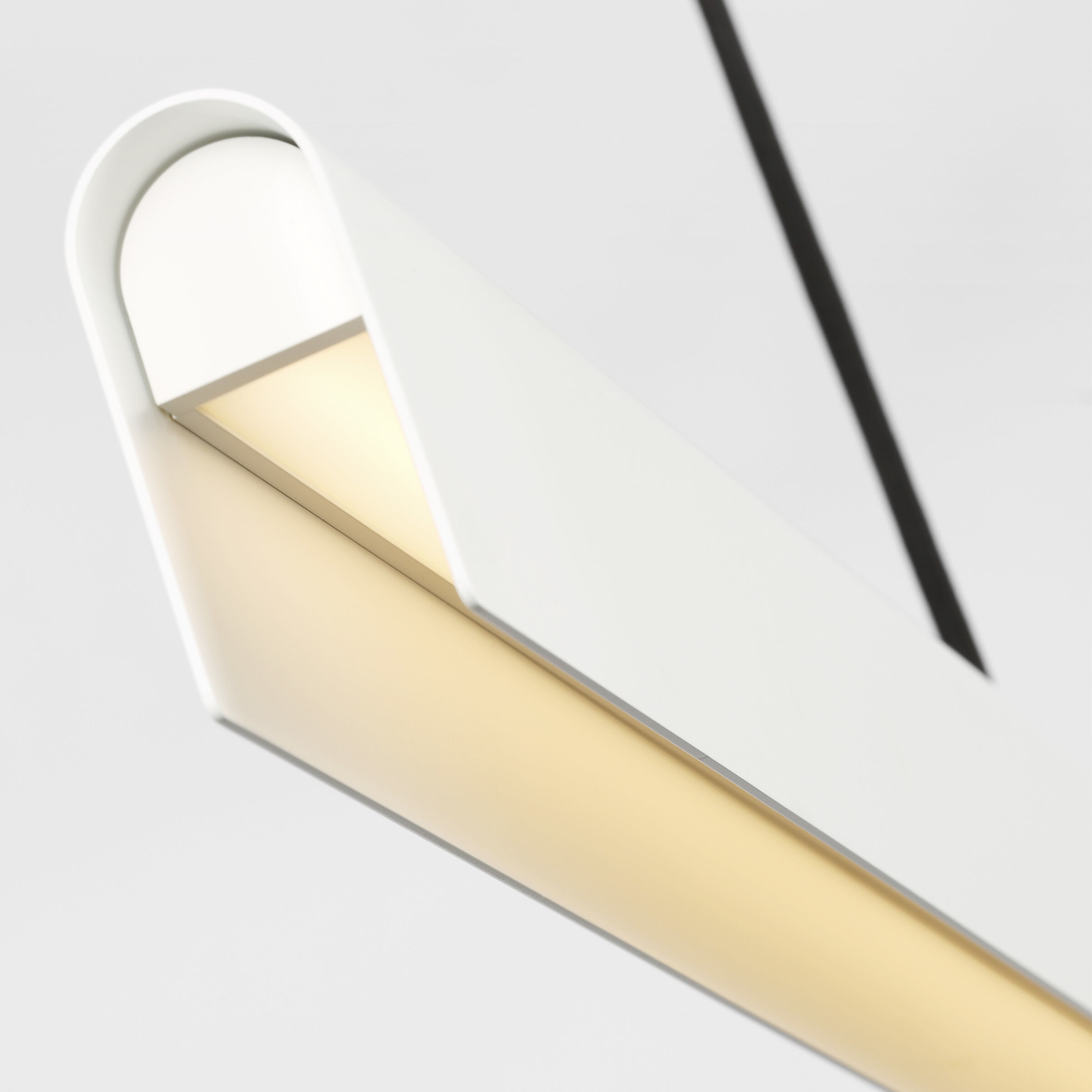 Peter Bristol Cloak LED 60 inch Matte White Linear Chandelier Ceiling Light