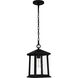 Satterfield 1 Light 9 inch Matte Black Outdoor Hanging Lantern