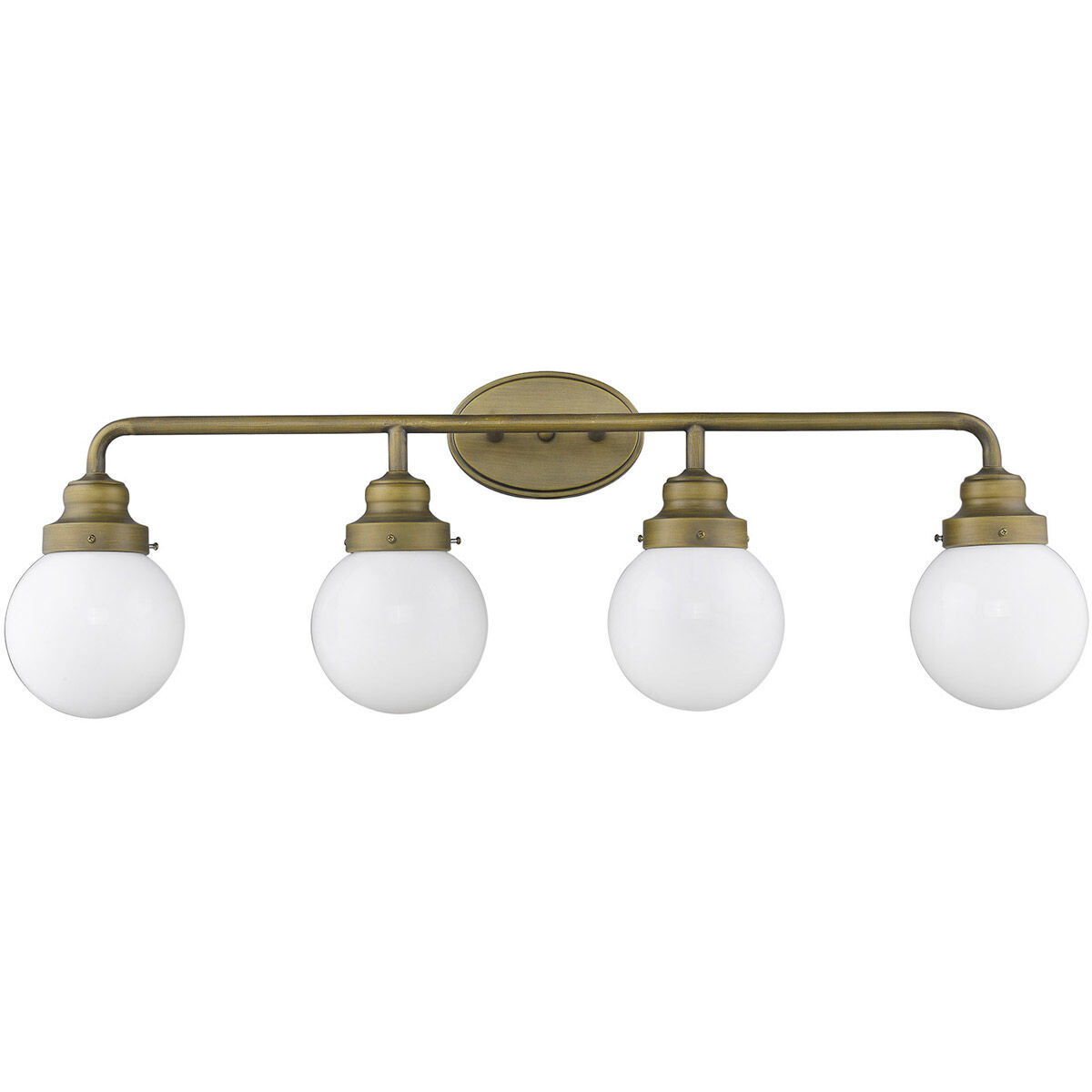 Portsmith 4 Light 36 inch Raw Brass Vanity Light Wall Light