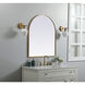 Ayra 36 X 30 inch Brass Mirror in 30 x 36
