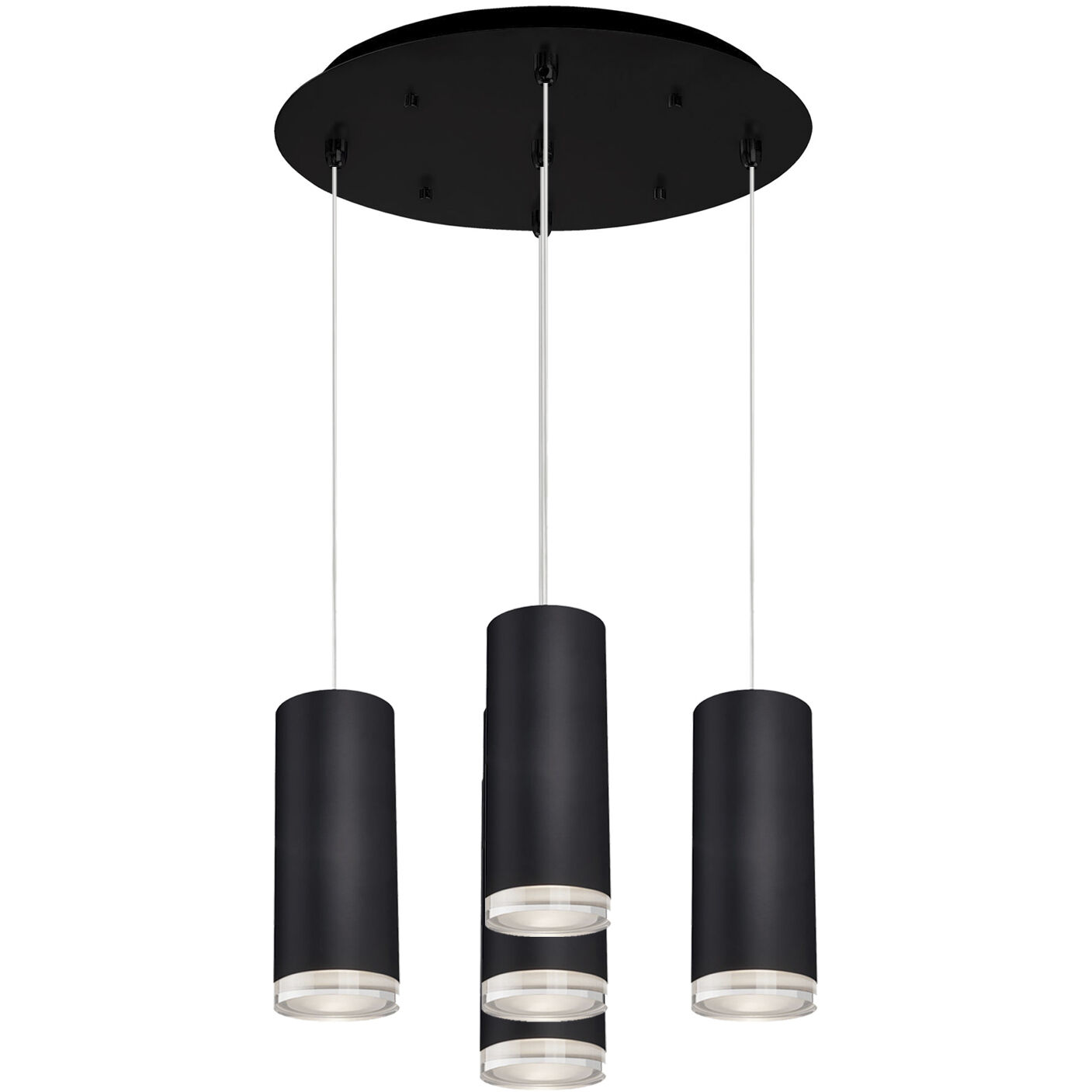Cameo Multi Pendant Ceiling Light in Black