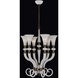 Bianca 6 Light 28 inch Winter Brass Chandelier Ceiling Light in White