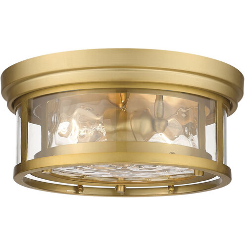 Clarion 2 Light 12 inch Olde Brass Flush Mount Ceiling Light in Oil Rubbed Bronze