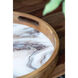 Round Cream/Brown Tray