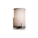 Textile LED 5.5 inch Brushed Nickel ADA Wall Sconce Wall Light in 700 Lm LED, White