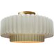 Radiance LED 16.5 inch Matte White and Champagne Gold and Brushed Brass Semi Flush Ceiling Light