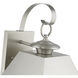 Wentworth 2 Light 17 inch Brushed Nickel Outdoor Wall Lantern, Medium